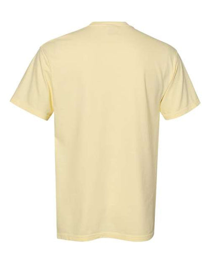 Comfort Colors Garment-Dyed Heavyweight Pocket T-Shirt 6030 Banana Custom Embroidered Business Logo