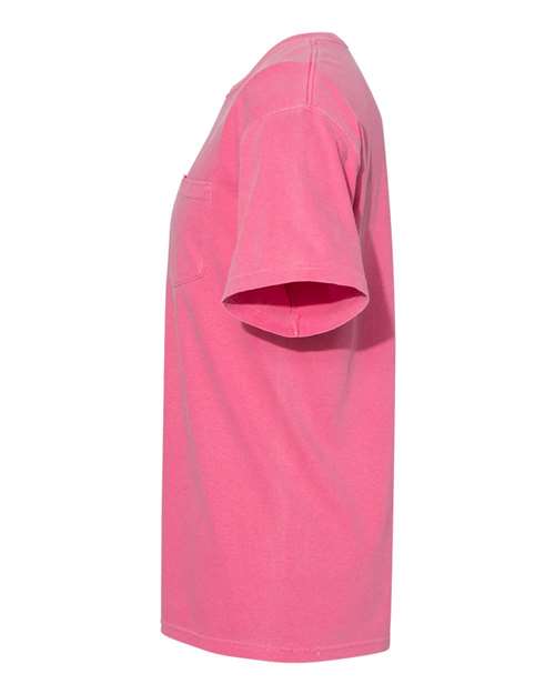 Comfort Colors Garment-Dyed Heavyweight Pocket T-Shirt 6030 Crunchberry Custom Embroidered Business Logo
