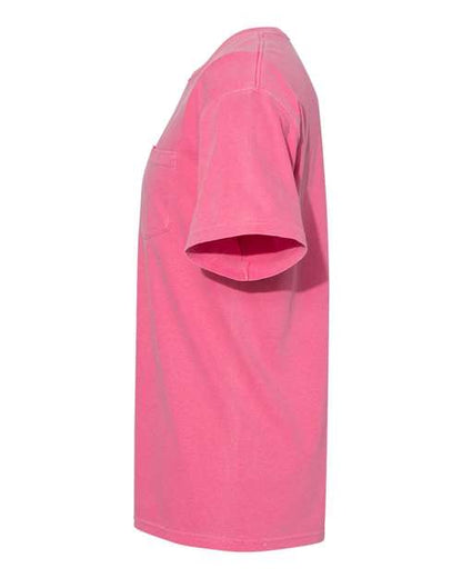 Comfort Colors Garment-Dyed Heavyweight Pocket T-Shirt 6030 Crunchberry Custom Embroidered Business Logo