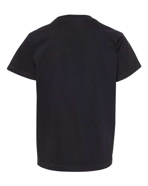 Comfort Colors Garment-Dyed Youth Heavyweight T-Shirt 9018 Black Custom Embroidered Business Logo