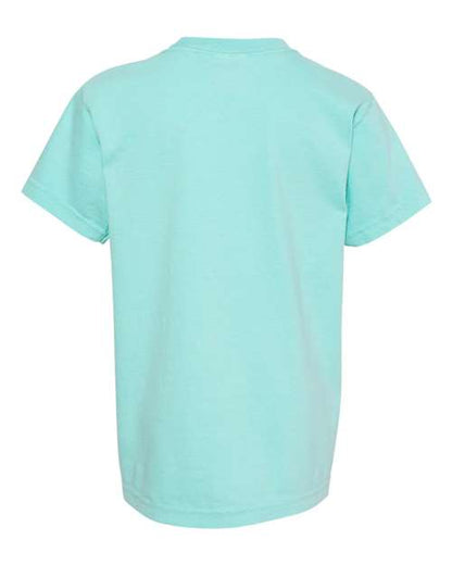 Comfort Colors Garment-Dyed Youth Heavyweight T-Shirt 9018 Chalky Mint Custom Embroidered Business Logo