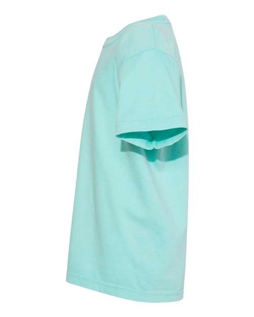 Comfort Colors Garment-Dyed Youth Heavyweight T-Shirt 9018 Chalky Mint Custom Embroidered Business Logo