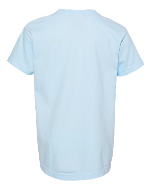 Comfort Colors Garment-Dyed Youth Heavyweight T-Shirt 9018 Chalky Mint Custom Embroidered Business Logo