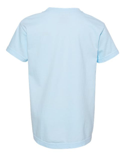 Comfort Colors Garment-Dyed Youth Heavyweight T-Shirt 9018 Chalky Mint Custom Embroidered Business Logo