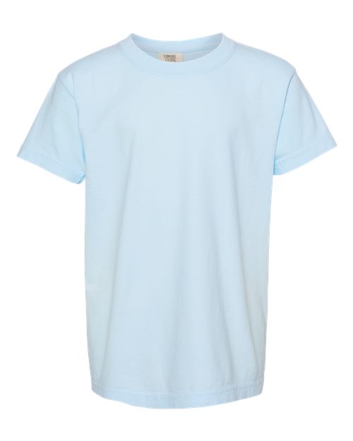 Comfort Colors Garment-Dyed Youth Heavyweight T-Shirt 9018 Chalky Mint Custom Embroidered Business Logo