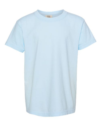 Comfort Colors Garment-Dyed Youth Heavyweight T-Shirt 9018 Chalky Mint Custom Embroidered Business Logo