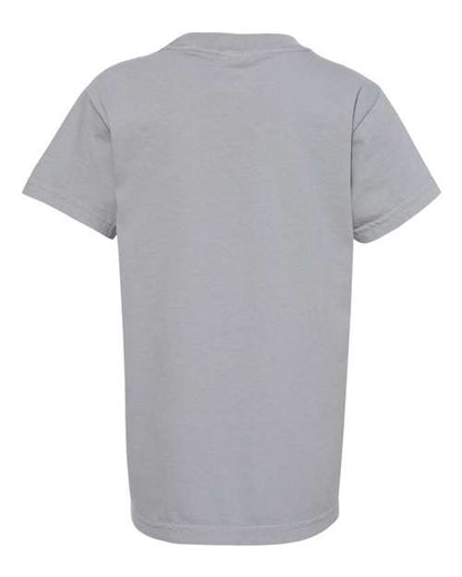Comfort Colors Garment-Dyed Youth Heavyweight T-Shirt 9018 Granite Custom Embroidered Business Logo