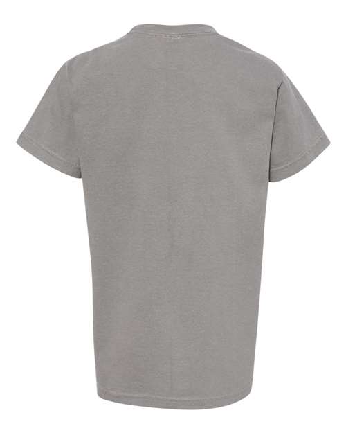 Comfort Colors Garment-Dyed Youth Heavyweight T-Shirt 9018 Grey Custom Embroidered Business Logo