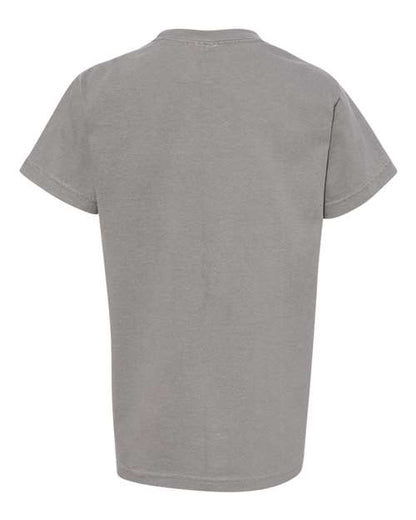 Comfort Colors Garment-Dyed Youth Heavyweight T-Shirt 9018 Grey Custom Embroidered Business Logo