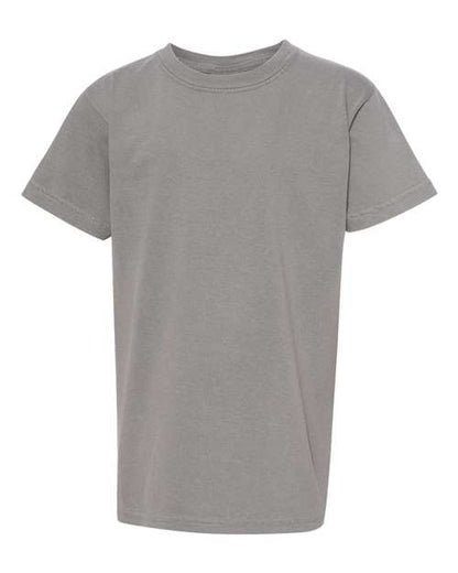 Comfort Colors Garment-Dyed Youth Heavyweight T-Shirt 9018 Grey Custom Embroidered Business Logo
