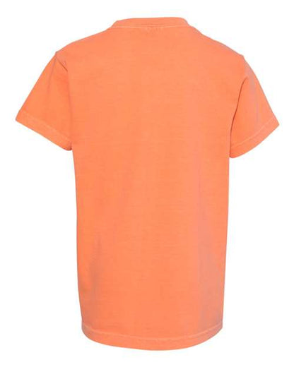 Comfort Colors Garment-Dyed Youth Heavyweight T-Shirt 9018 Melon Custom Embroidered Business Logo