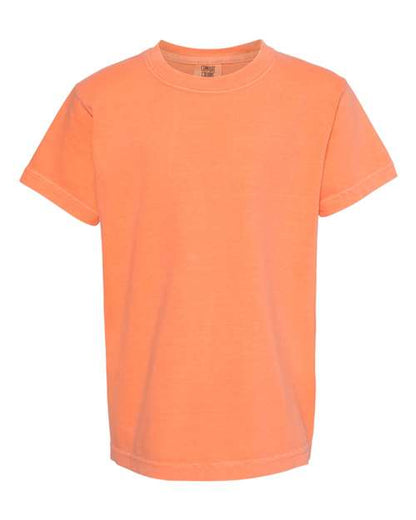 Comfort Colors Garment-Dyed Youth Heavyweight T-Shirt 9018 Lagoon Custom Embroidered Business Logo