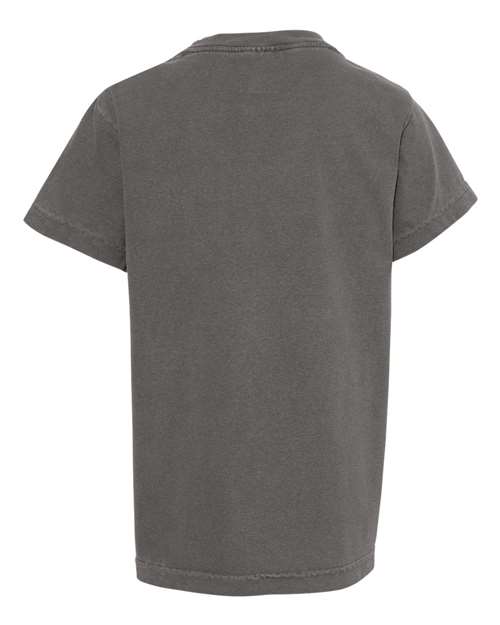 Comfort Colors Garment-Dyed Youth Heavyweight T-Shirt 9018 Pepper Custom Embroidered Business Logo