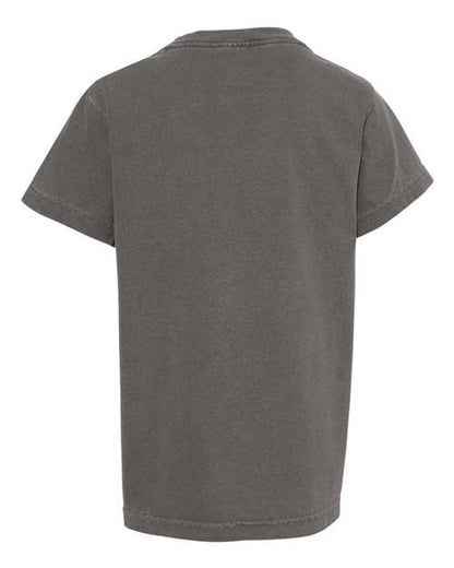 Comfort Colors Garment-Dyed Youth Heavyweight T-Shirt 9018 Pepper Custom Embroidered Business Logo