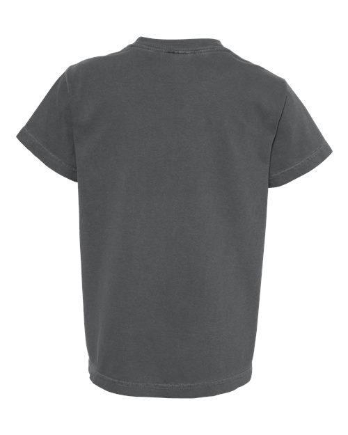 Comfort Colors Garment-Dyed Youth Heavyweight T-Shirt 9018 Orchid Custom Embroidered Business Logo