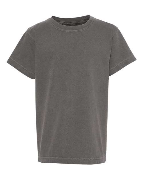 Comfort Colors Garment-Dyed Youth Heavyweight T-Shirt 9018 Pepper Custom Embroidered Business Logo