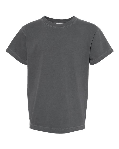 Comfort Colors Garment-Dyed Youth Heavyweight T-Shirt 9018 Orchid Custom Embroidered Business Logo