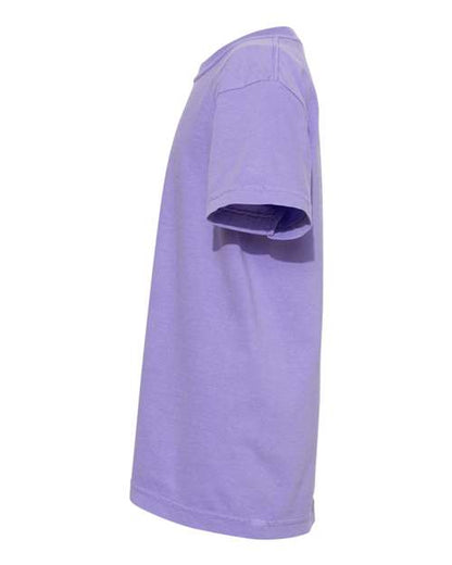 Comfort Colors Garment-Dyed Youth Heavyweight T-Shirt 9018 Violet Custom Embroidered Business Logo