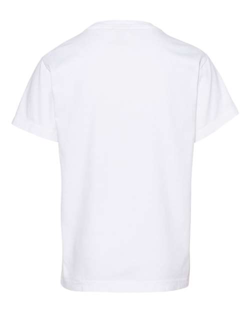 Comfort Colors Garment-Dyed Youth Heavyweight T-Shirt 9018 White Custom Embroidered Business Logo