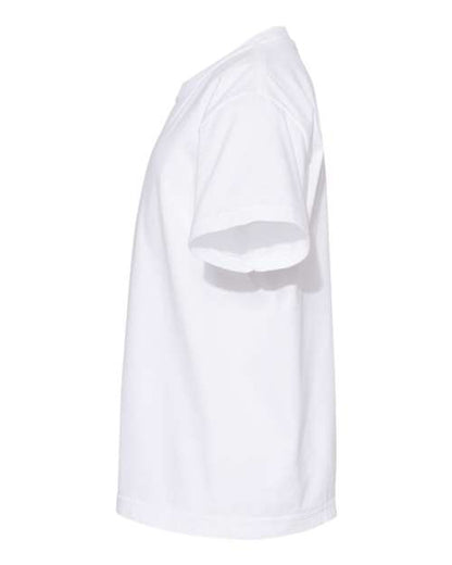 Comfort Colors Garment-Dyed Youth Heavyweight T-Shirt 9018 White Custom Embroidered Business Logo