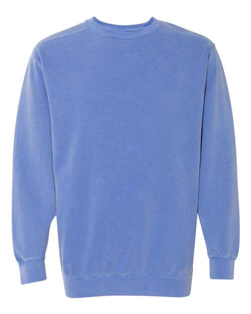 Comfort Colors Youth Attain Two-Button Jersey 1566 Flo Blue Custom Embroidered Business Logo