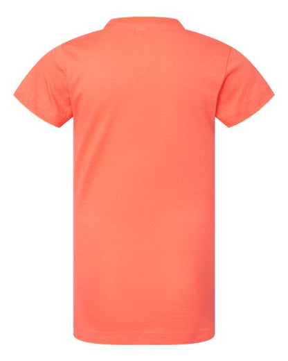 LAT Girls' Fine Jersey Tee 2616 Papaya