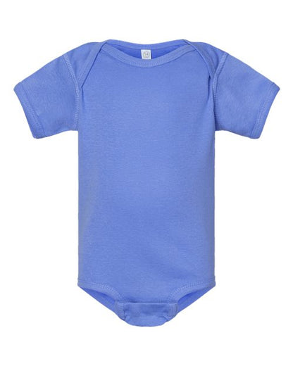 Rabbit Skins Infant Baby Rib Bodysuit 4400 Carolina Blue