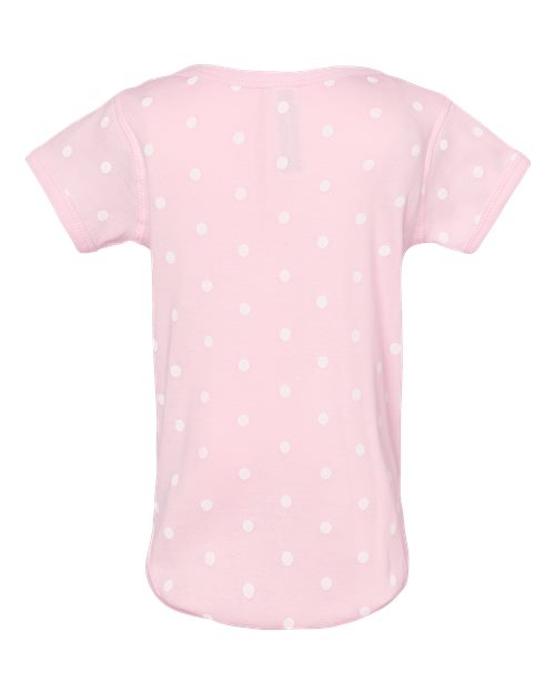 Rabbit Skins Infant Baby Rib Bodysuit 4400 Ballerina/ White Dot