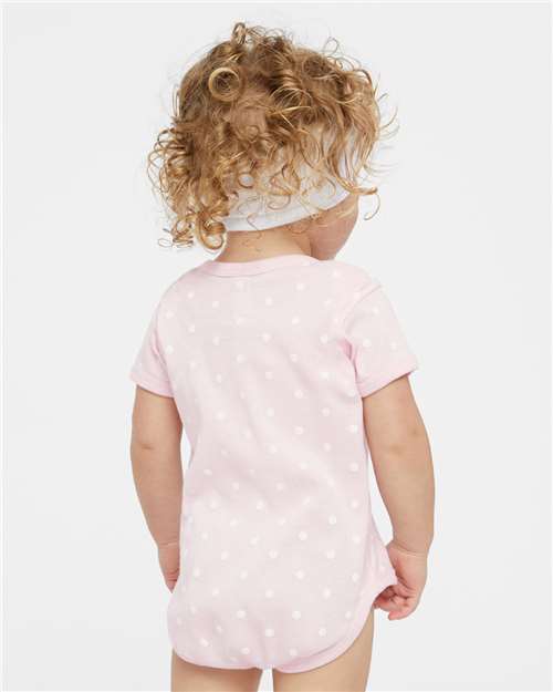 Rabbit Skins Infant Baby Rib Bodysuit 4400 Ballerina/ White Dot