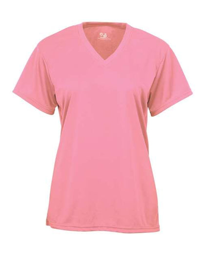Badger Women’s B-Core V-Neck T-Shirt 4162 Pink