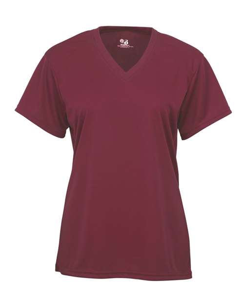 Badger Women’s B-Core V-Neck T-Shirt 4162 Cardinal