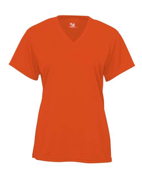Badger Women’s B-Core V-Neck T-Shirt 4162 Burnt Orange