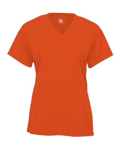 Badger Women’s B-Core V-Neck T-Shirt 4162 Burnt Orange
