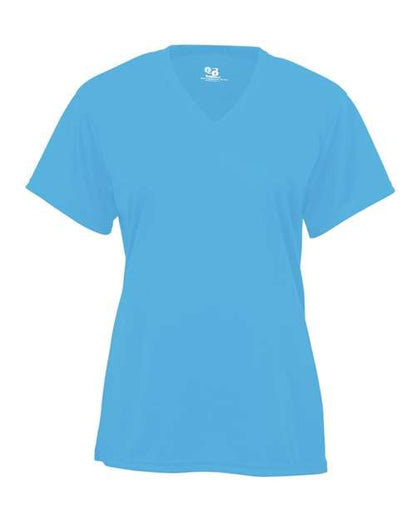 Badger Women’s B-Core V-Neck T-Shirt 4162 Columbia Blue