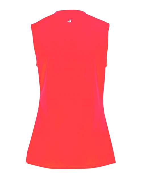 Badger Women's B-Core Sleeveless T-Shirt 4163 Hot Coral