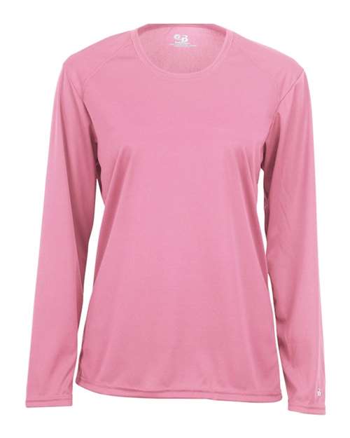 Badger Women's B-Core Long Sleeve T-Shirt 4164 Pink