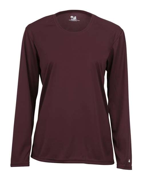 Badger Women's B-Core Long Sleeve T-Shirt 4164 Maroon