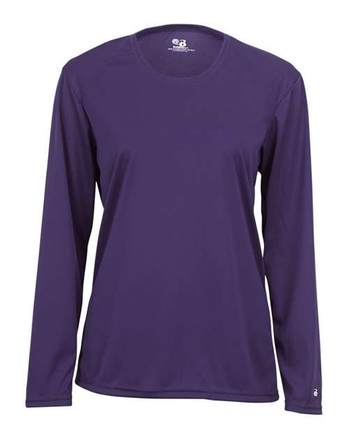 Badger Women's B-Core Long Sleeve T-Shirt 4164 Purple
