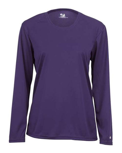 Badger Women's B-Core Long Sleeve T-Shirt 4164 Purple