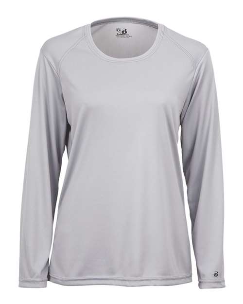 Badger Women's B-Core Long Sleeve T-Shirt 4164 Silver