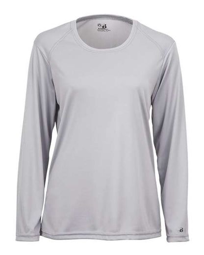 Badger Women's B-Core Long Sleeve T-Shirt 4164 Silver