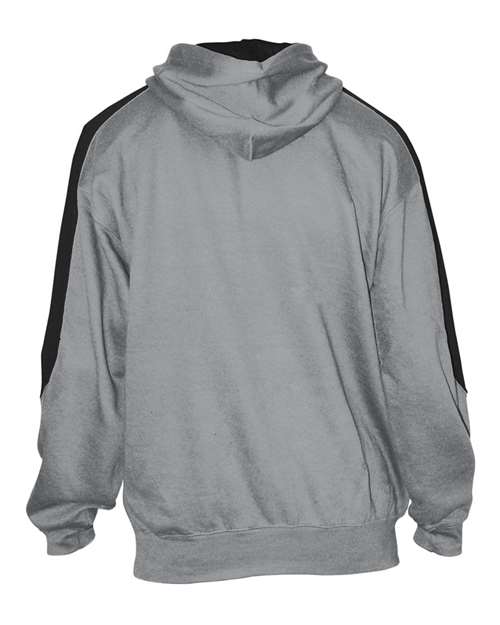 Custom EmbroideredBadger Unisex Saber Hooded Sweatshirt 3973 Oxford/ Black