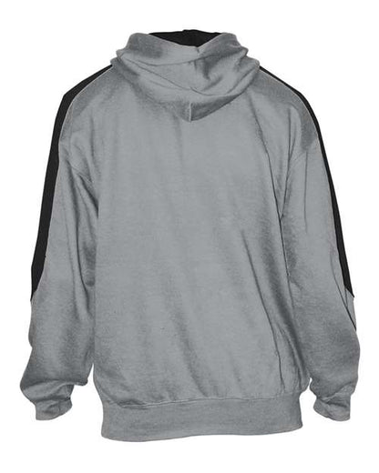 Custom EmbroideredBadger Unisex Saber Hooded Sweatshirt 3973 Oxford/ Black