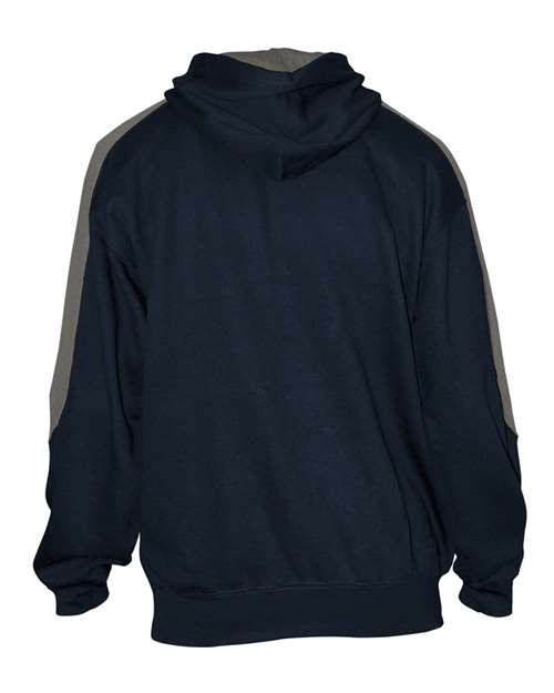 Custom EmbroideredBadger Unisex Saber Hooded Sweatshirt 3973 Navy/ Charcoal
