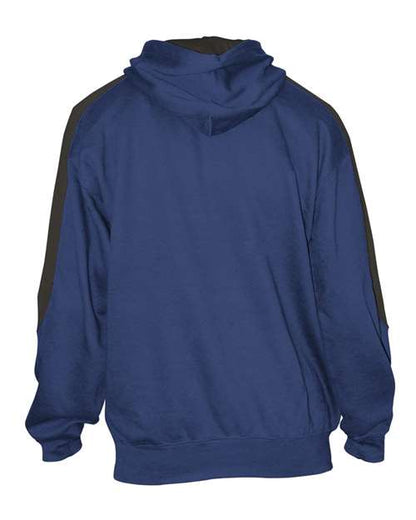 Custom EmbroideredBadger Unisex Saber Hooded Sweatshirt 3973 Royal/ Charcoal