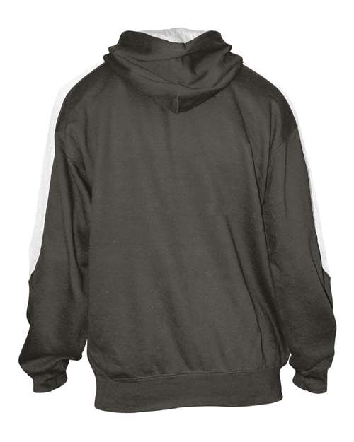 Custom EmbroideredBadger Unisex Saber Hooded Sweatshirt 3973 Charcoal/ White