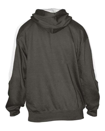 Custom EmbroideredBadger Unisex Saber Hooded Sweatshirt 3973 Charcoal/ White