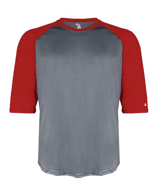 Badger Youth B-Core 3/4 Sleeve Baseball T-Shirt 2133