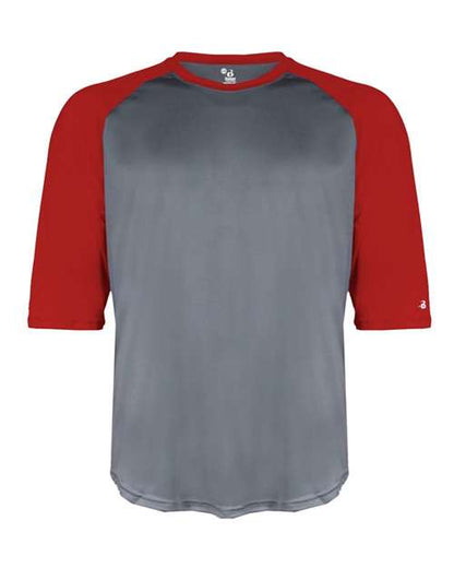 Badger Youth B-Core 3/4 Sleeve Baseball T-Shirt 2133