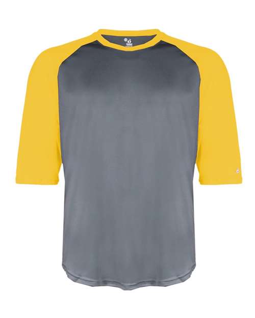 Badger Youth B-Core 3/4 Sleeve Baseball T-Shirt 2133